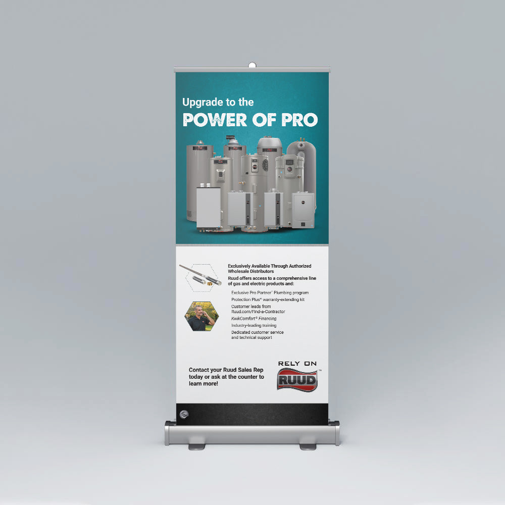 Upgrade to the Power of Pro POP Pull-Up Banner